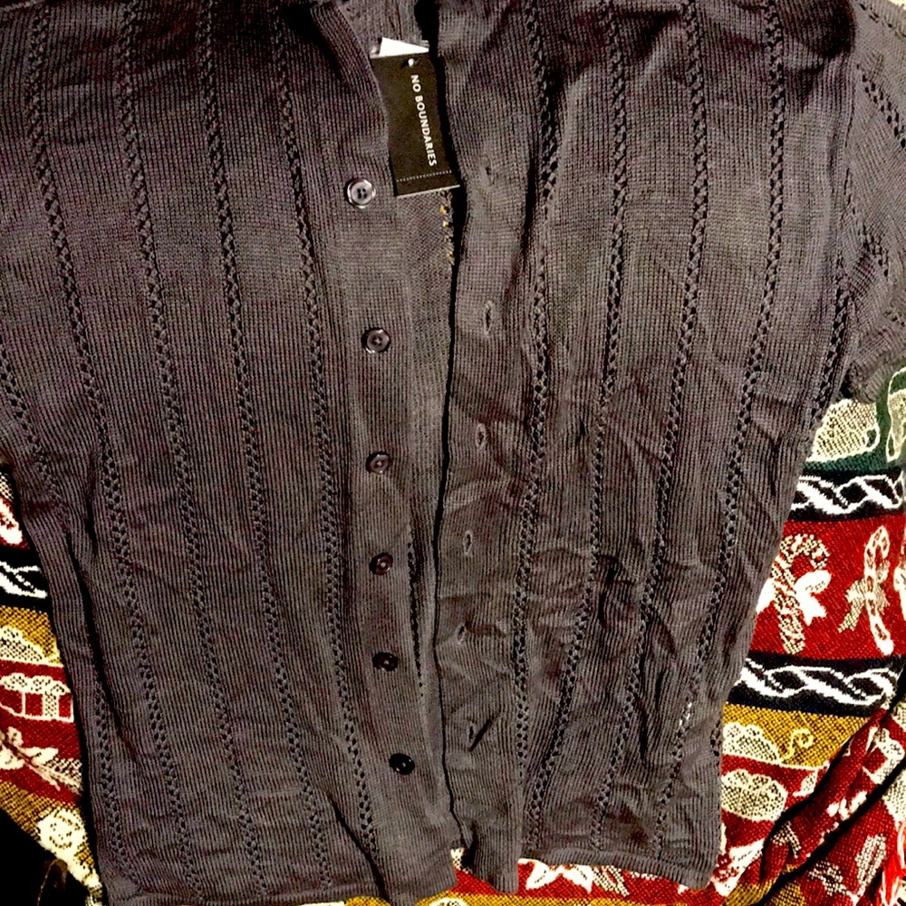Casual Mens, See through gray "NO BOUNDARIES" Brand.